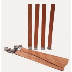 Mechas de madera con soporte metálico 10 unidades