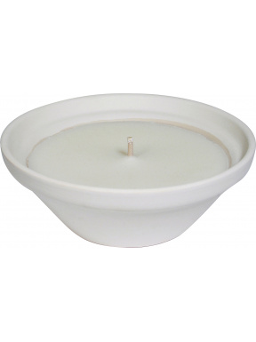 Citronela white terracotta candle