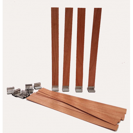 Wicks of wood with metal support 10 units