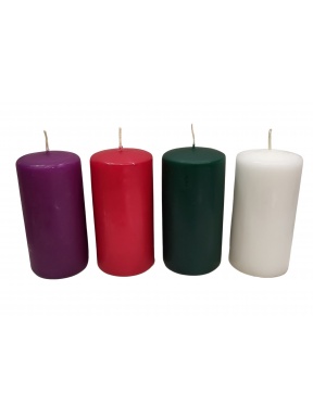 Velas para la corona de adviento Pack 4 u/. 12 x 6 cm