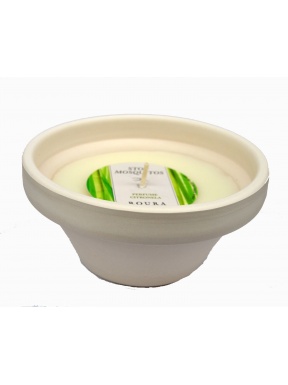 Citronela white terracotta candle Box: 6 units