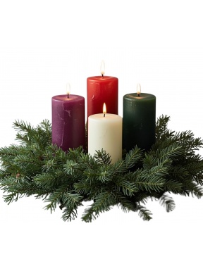 candles for the advent wreath Pack 4. 20 x 6 cm