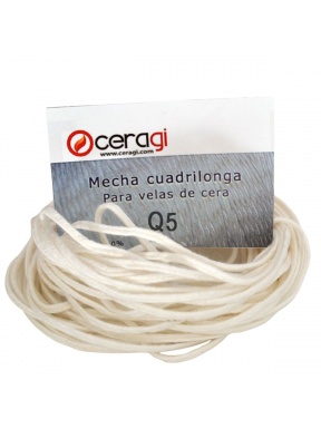 Wick or candle for the manufacture of candles Q5