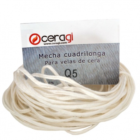 Wick or candle for the manufacture of candles Q5